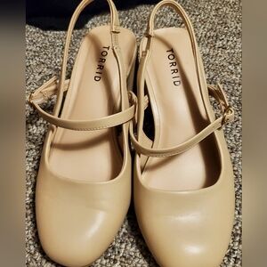 Torrid nude strappy heels